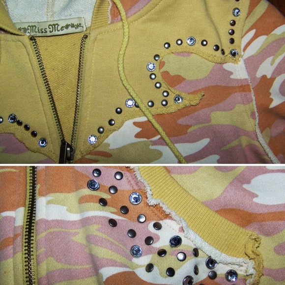 Y2K Miss Me Jacket Zip Sweatshirt Size S - Picture 5 of 8